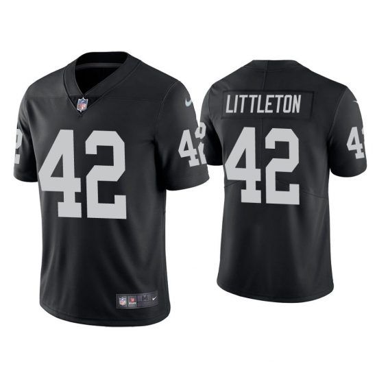 Men Oakland Raiders #42 Cory Littleton Nike Black Limited NFL Jersey->oakland raiders->NFL Jersey